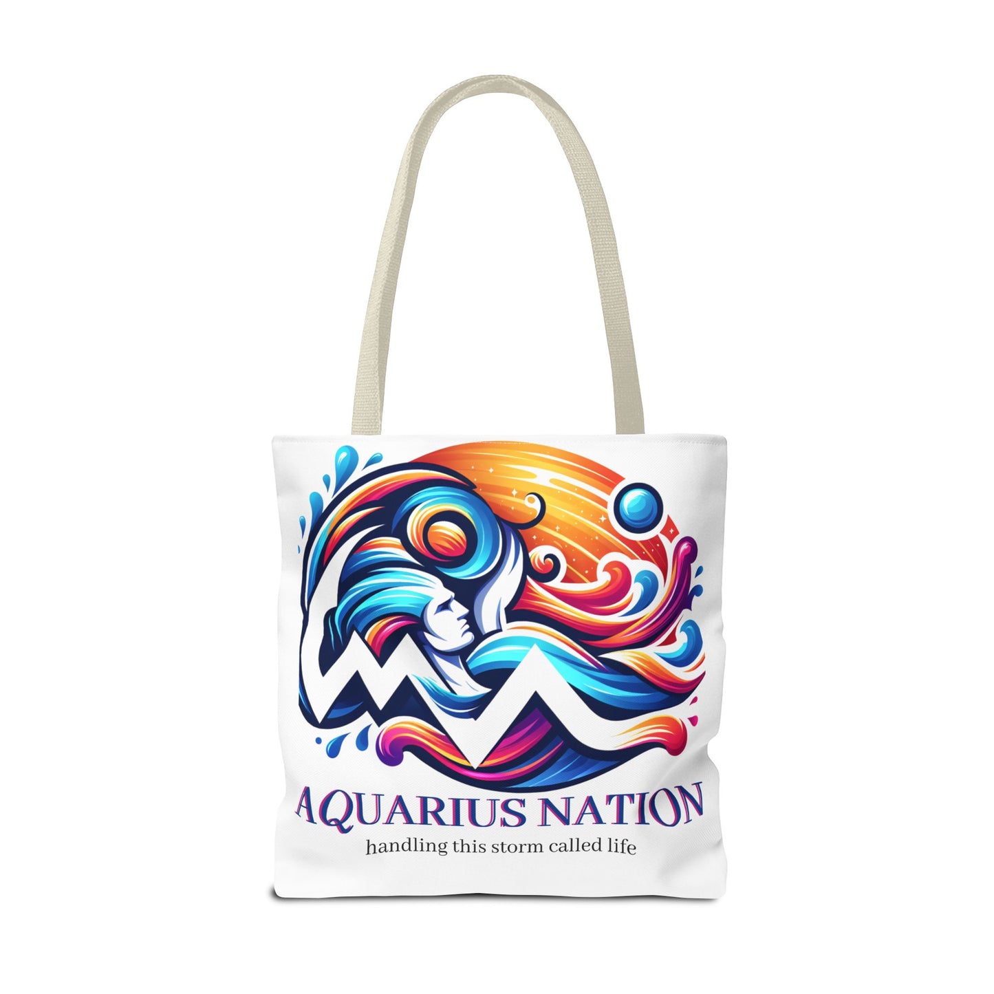Aquarius Nation Canvas bag* Green with alternate colored straps