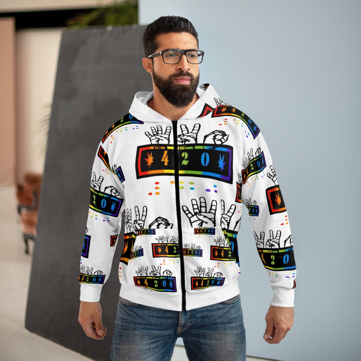 420 Trendy Unisex Full Zip Hoodie