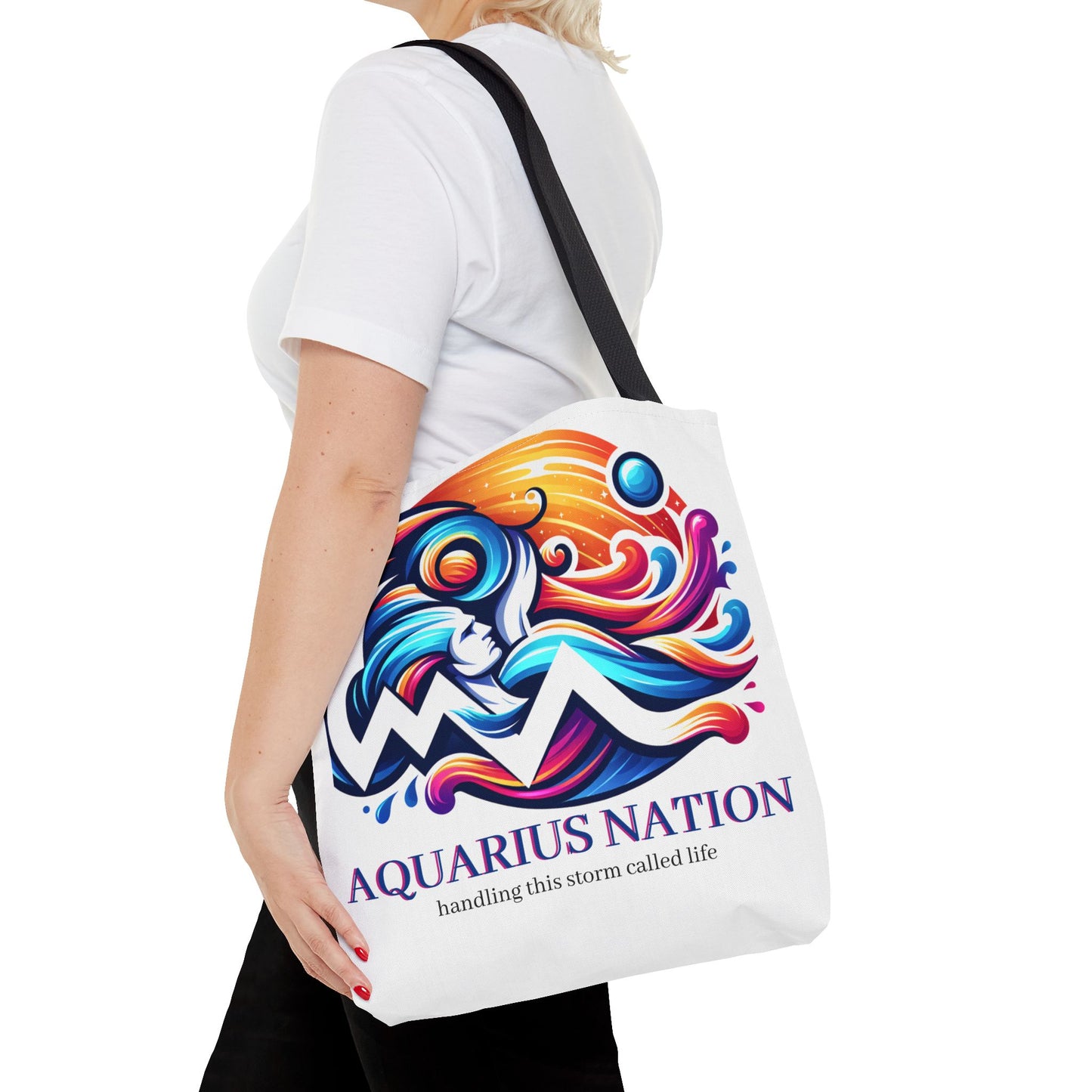 Aquarius Nation Canvas bag* Red with alternate colored straps