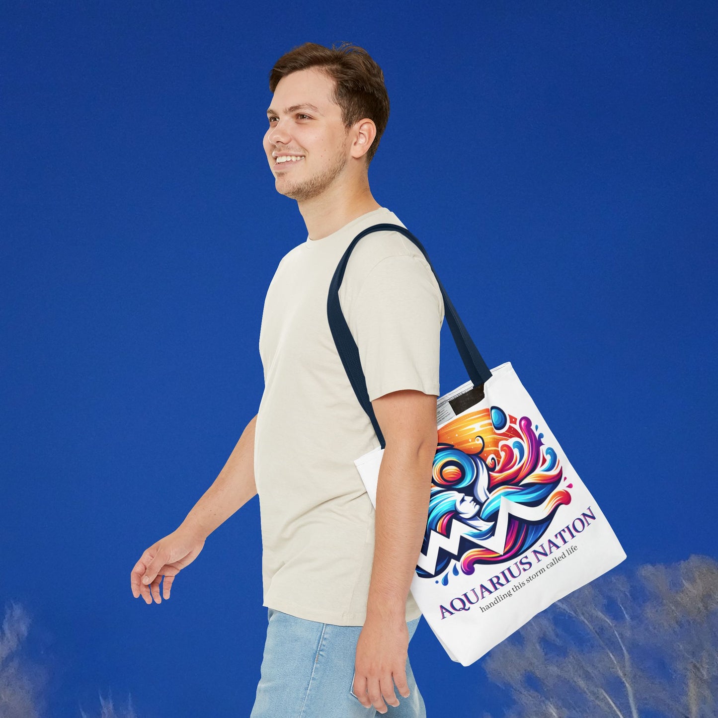 Aquarius Nation Canvas bag* Red with alternate colored straps