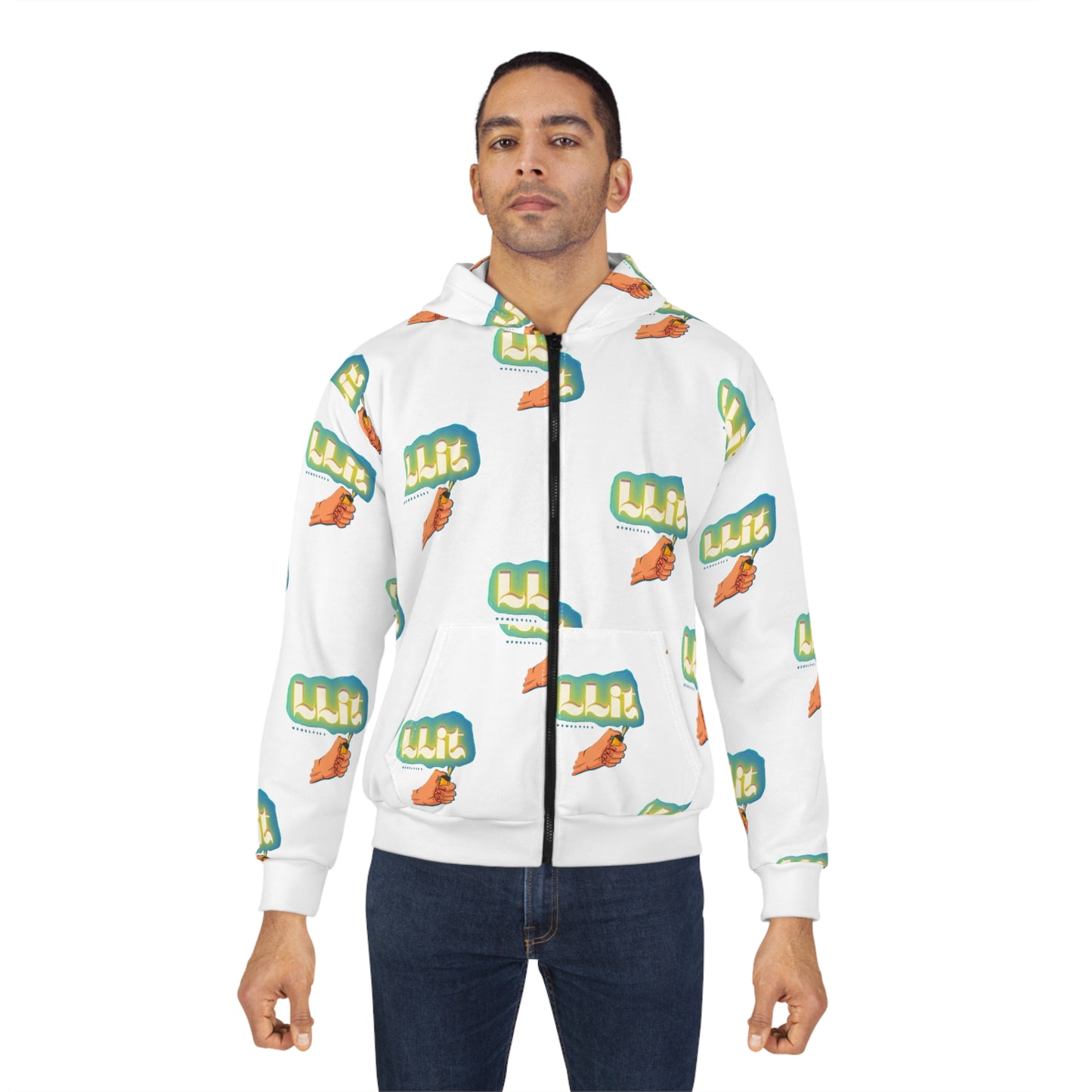 LLIT LOGO Trendy Unisex Full Zip Hoodie