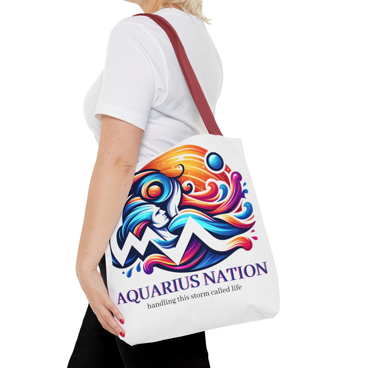Aquarius Nation Canvas bag* Green with alternate colored straps