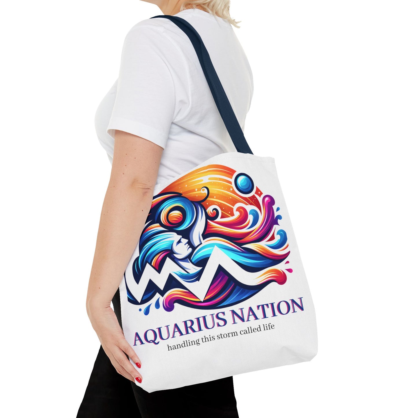 Aquarius Nation Canvas bag* Green with alternate colored straps