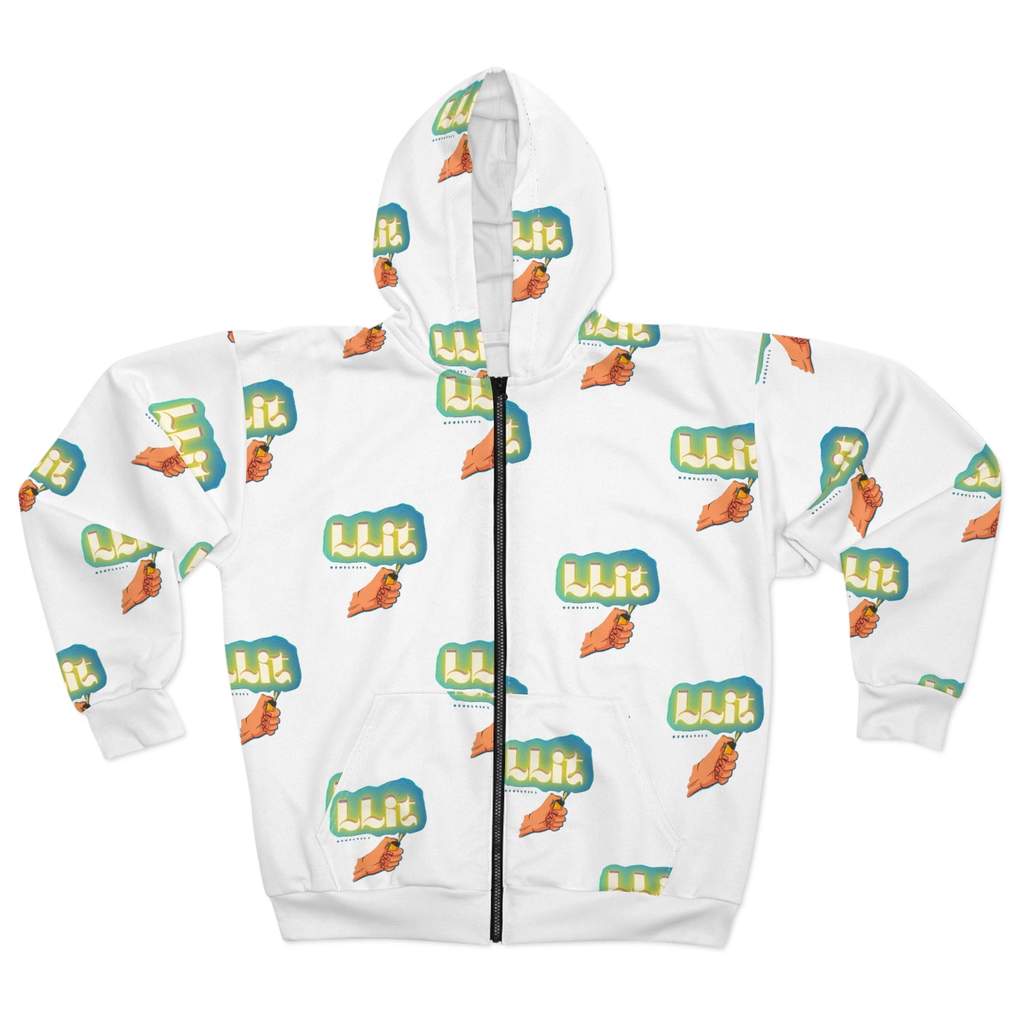 LLIT LOGO Trendy Unisex Full Zip Hoodie