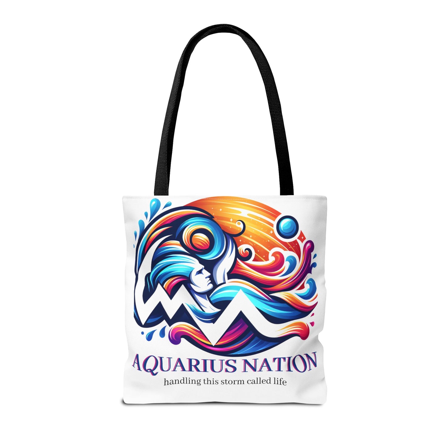 Aquarius Nation Canvas bag* Turquoise with alternate colored straps
