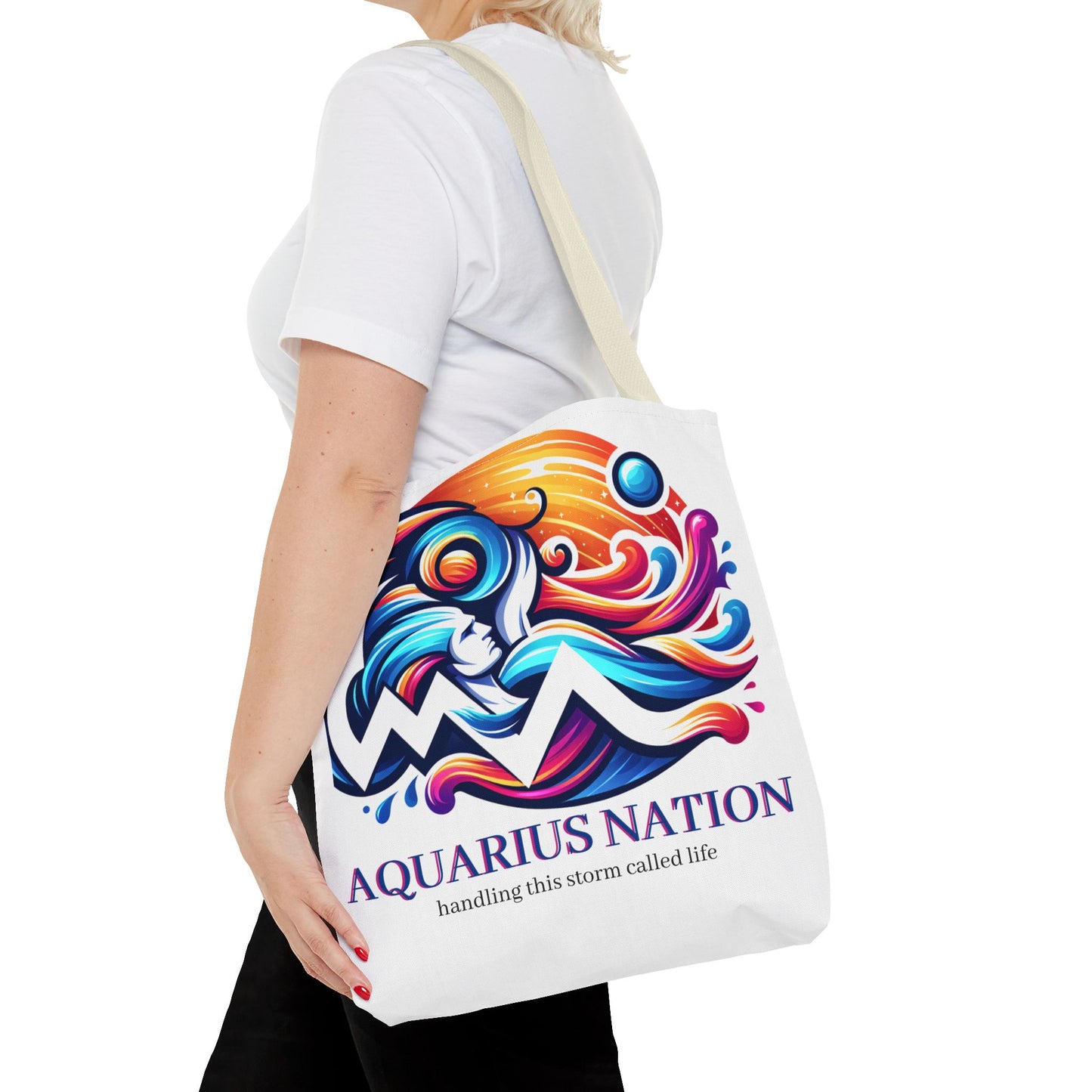 Aquarius Nation Canvas bag* Red with alternate colored straps