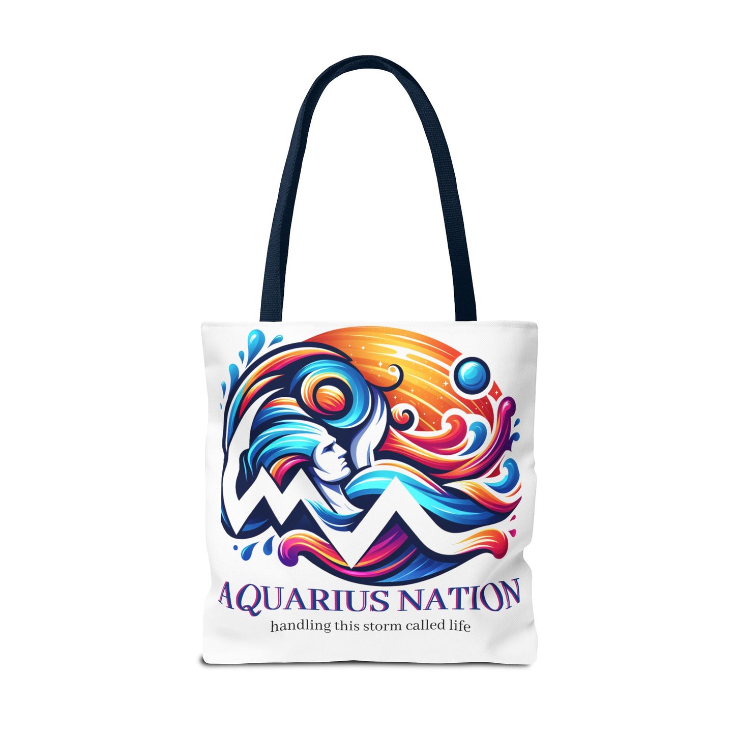 Aquarius Nation Canvas bag* Turquoise with alternate colored straps
