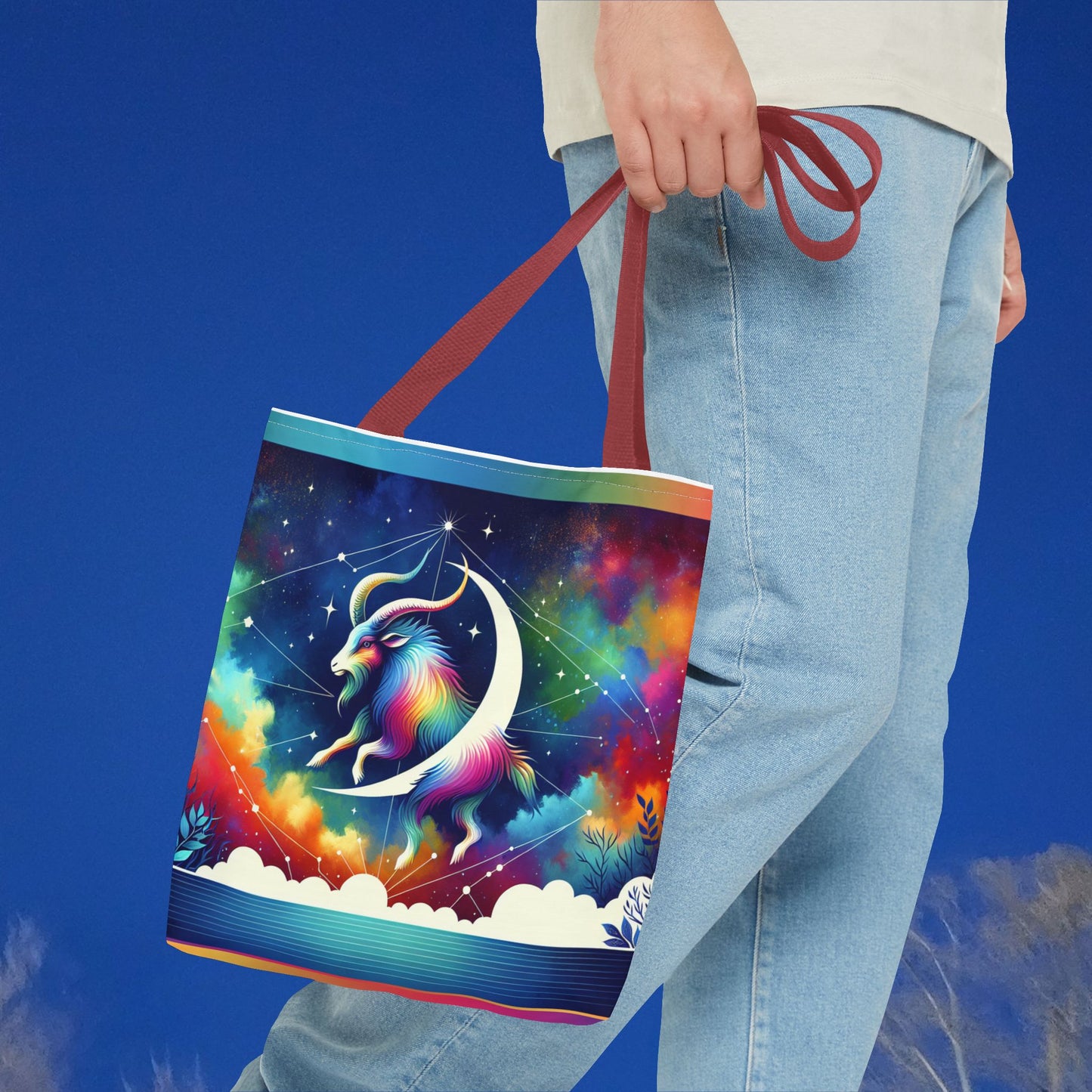 #1 Capricorn Canvas Bag* White with alternate colored straps